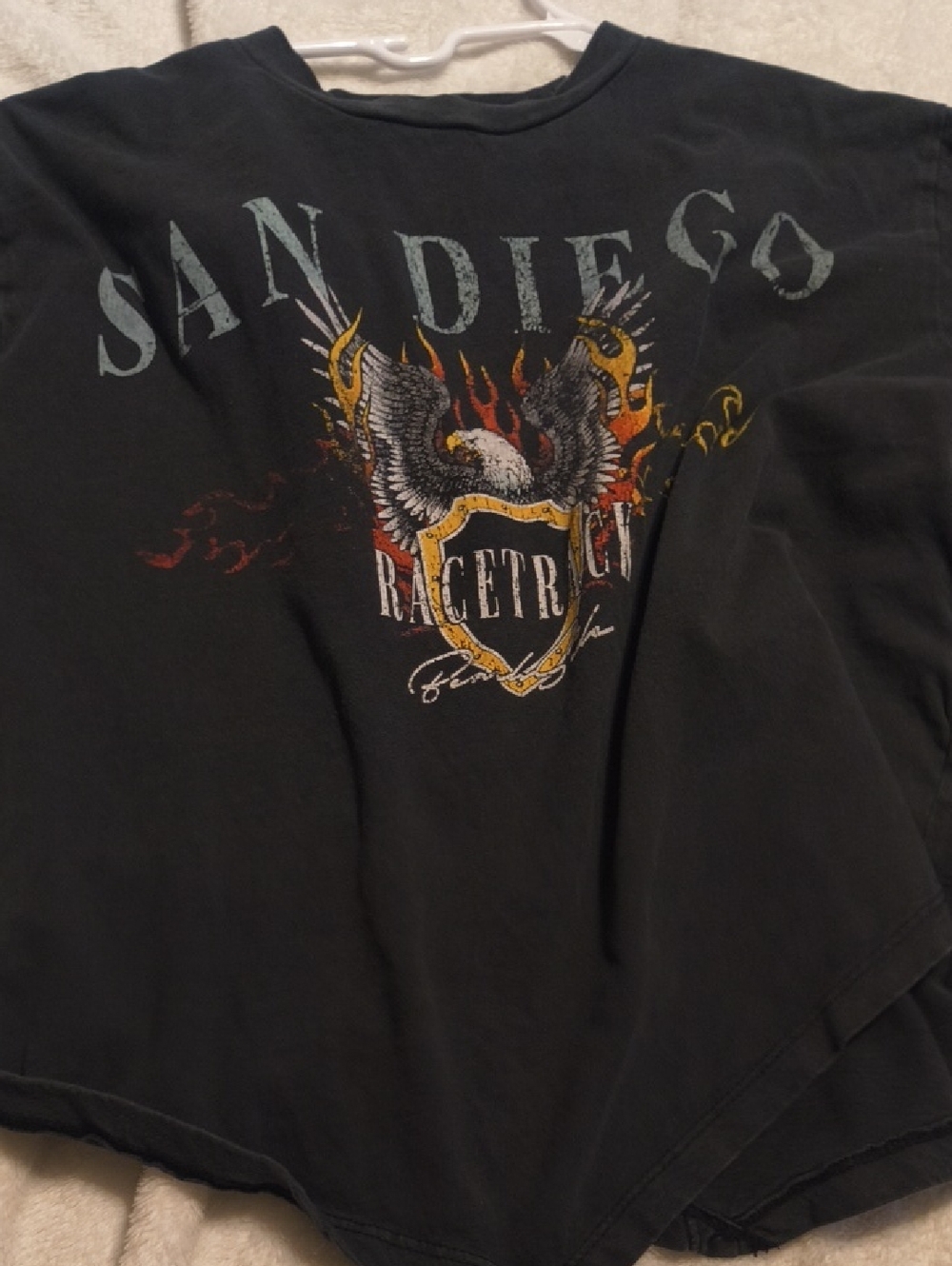 Modish Rebel Faded Black Racetrack Shirt Small